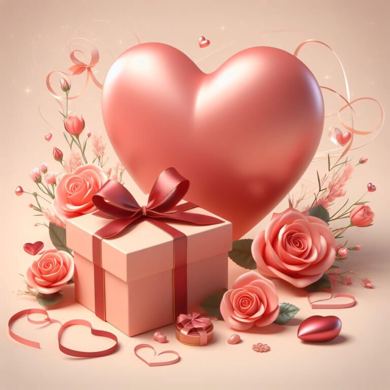 arriere plan saint valentin boite cadeaux coeur 3d beaux roses dans style luxe