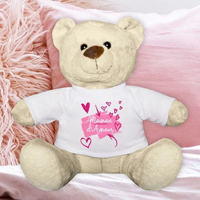 ours en peluche Maman d'amour cadeau original pour la fête des mères