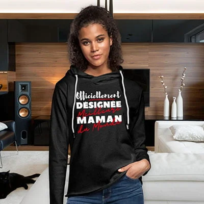 sweat Certifiée meilleure maman du monde cadeau original personnalisable pour la fête des mères