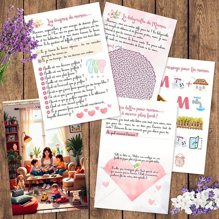 poèmes jeux quiz énigmes maman cadeau original tendre maman fete des meres noel anniversaire